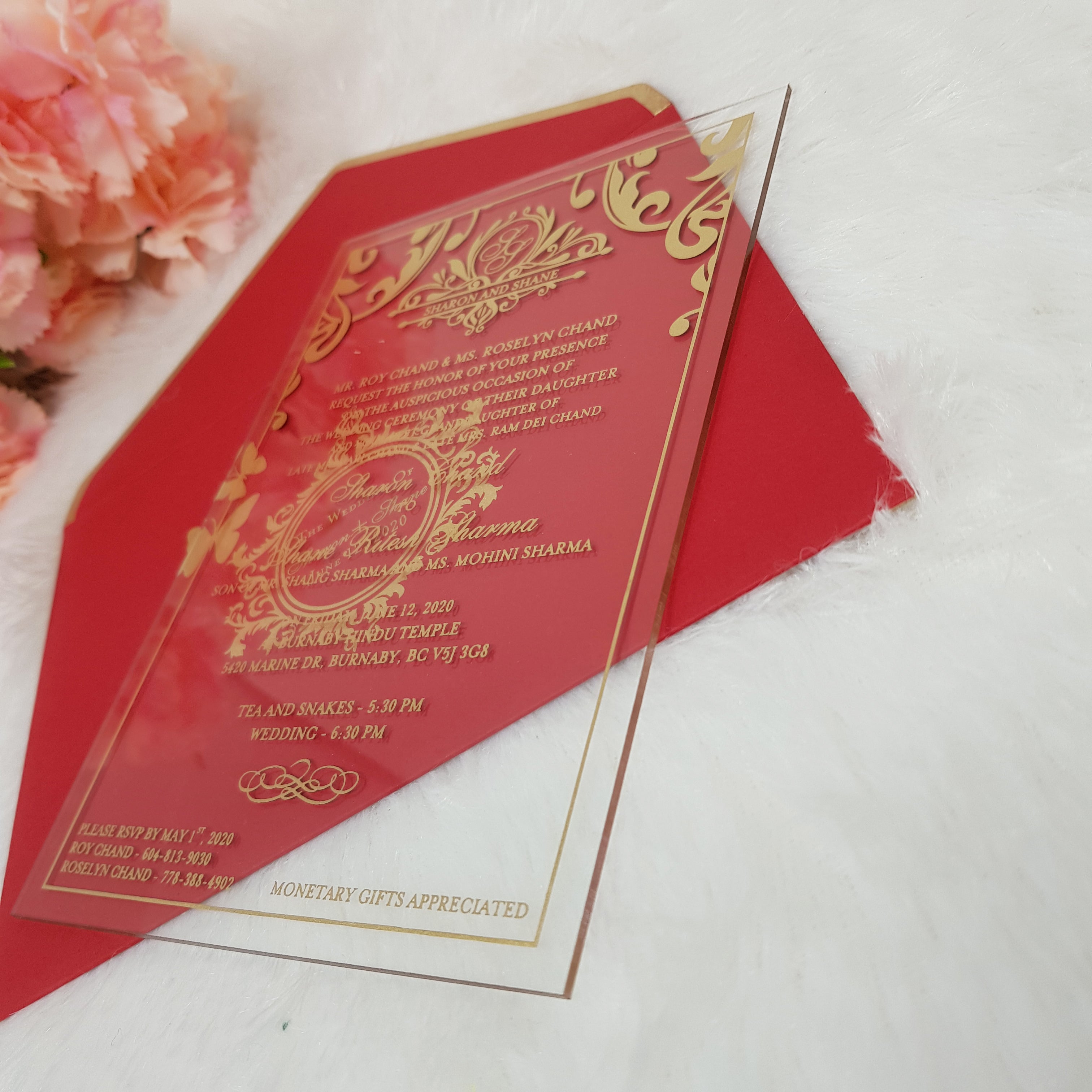 Handmade Acrylic Wedding Invitations  Clear Wedding Invites Online – My  Printman