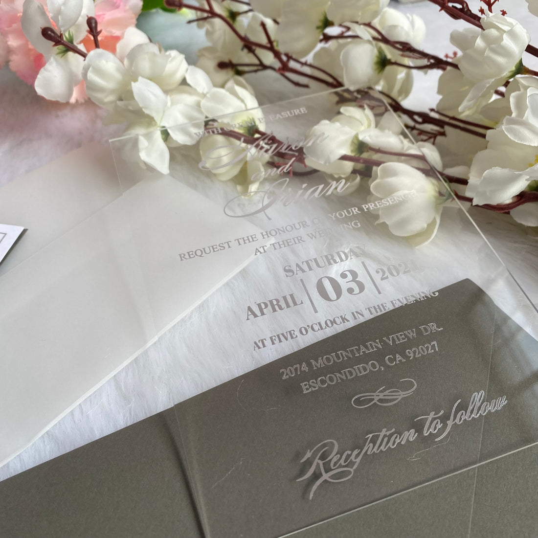 Clear printed vellum envelopes,Wedding Envelopes,Wedding